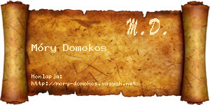 Móry Domokos névjegykártya